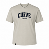 Curved T-Shirt Clay Grey