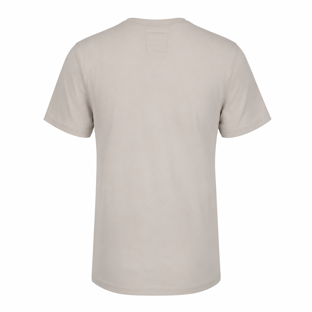 Curved T-Shirt Clay Grey
