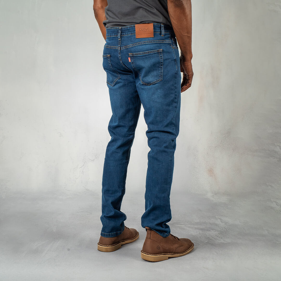 Jeans Regular Fit Medium Blue - Curve Gear