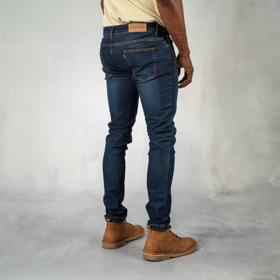 Jeans Skinny Fit Dark Blue - Curve Gear