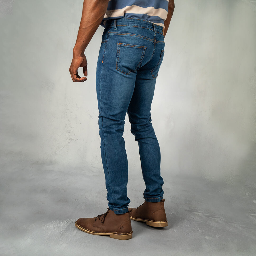 Jeans Skinny Fit Medium Blue - Curve Gear