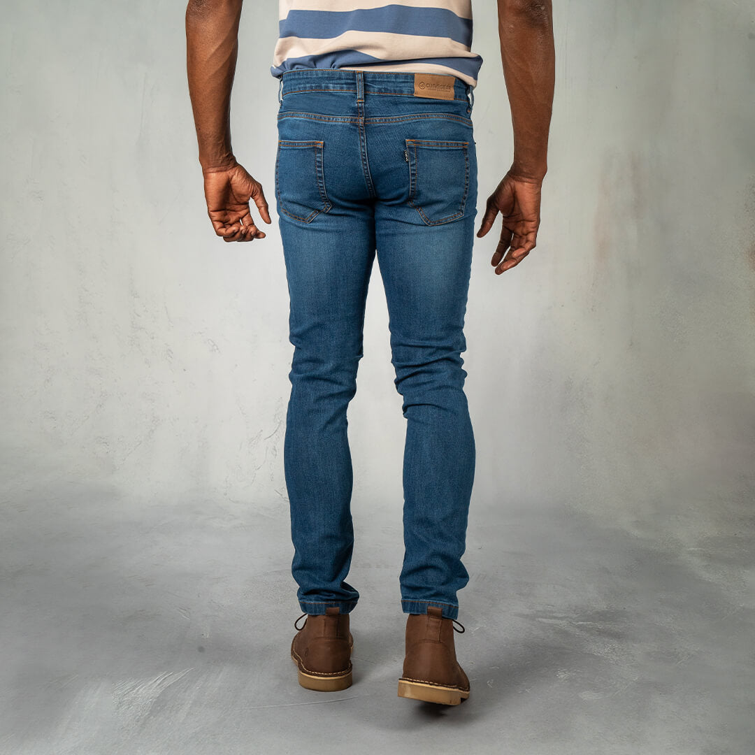 Jeans Skinny Fit Medium Blue - Curve Gear