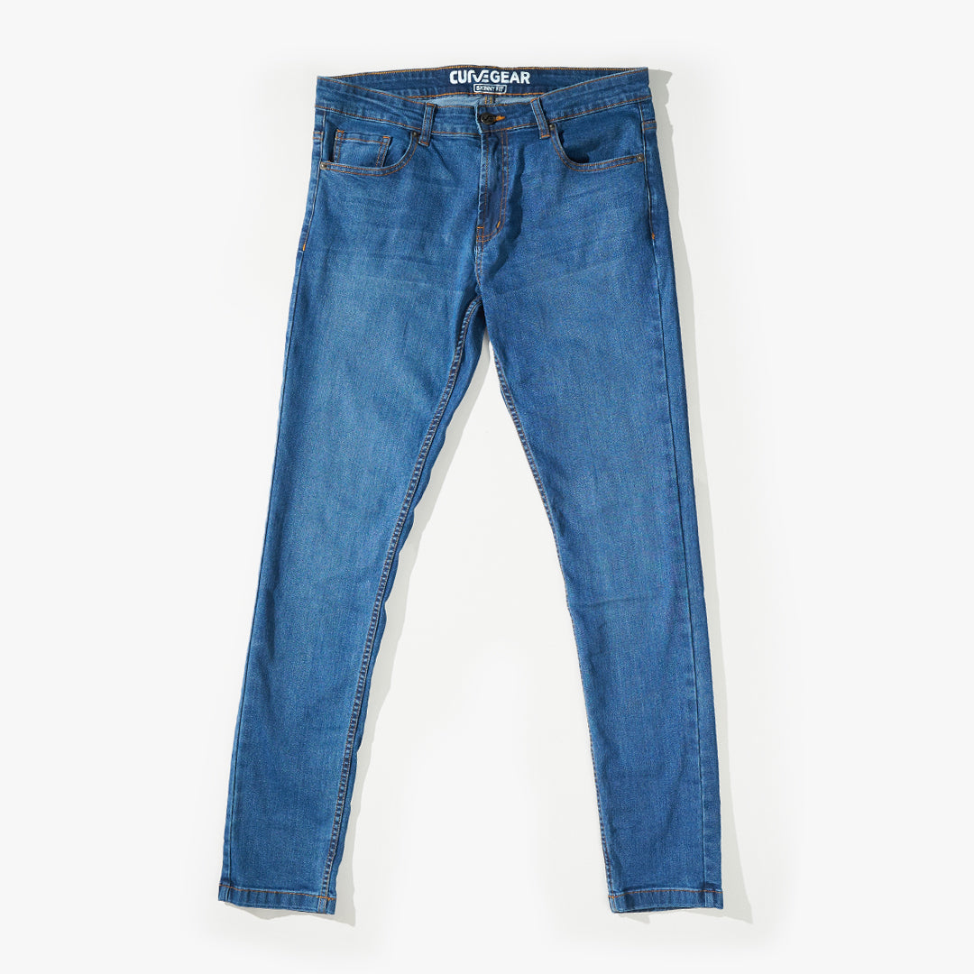 Jeans Skinny Fit Medium Blue - Curve Gear