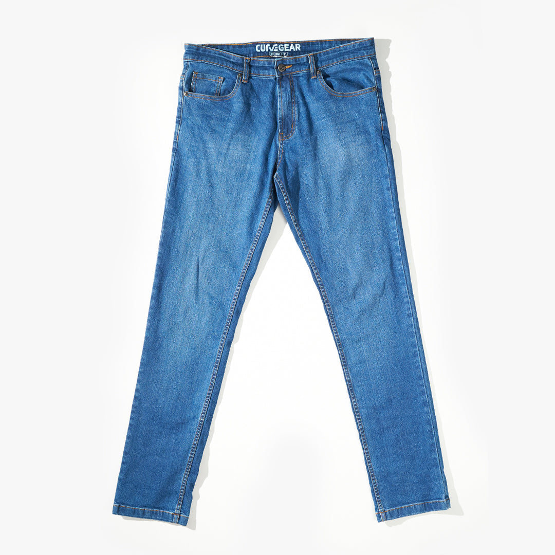 Jeans Slim Fit Medium Blue - Curve Gear