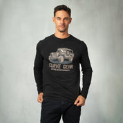 Jeep Long Sleeve T-Shirt Black - T-Shirts Curve Gear