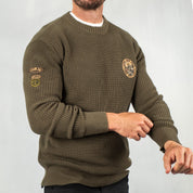 Military Badge Knitwear Fatigue - Knitwear Curve Gear