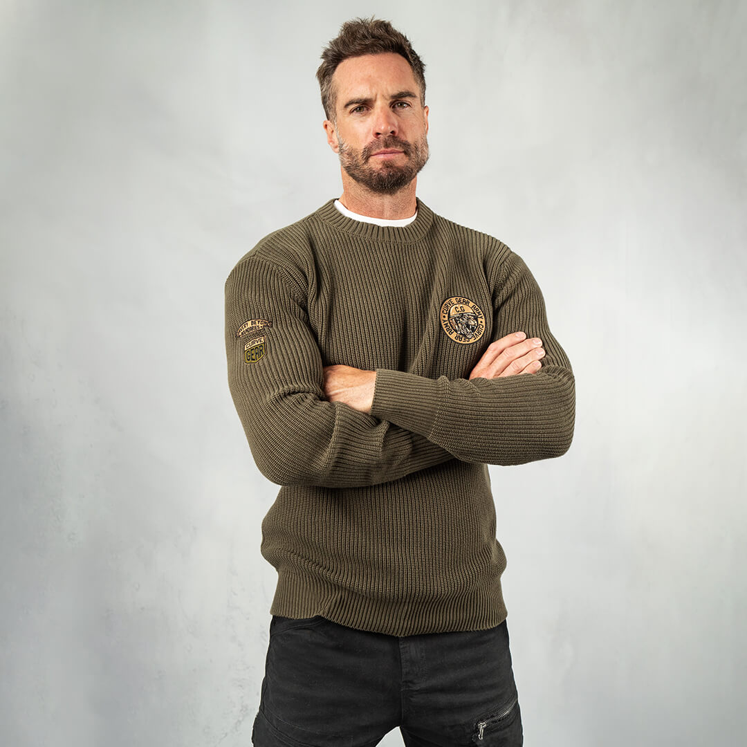 Military Badge Knitwear Fatigue - Knitwear Curve Gear