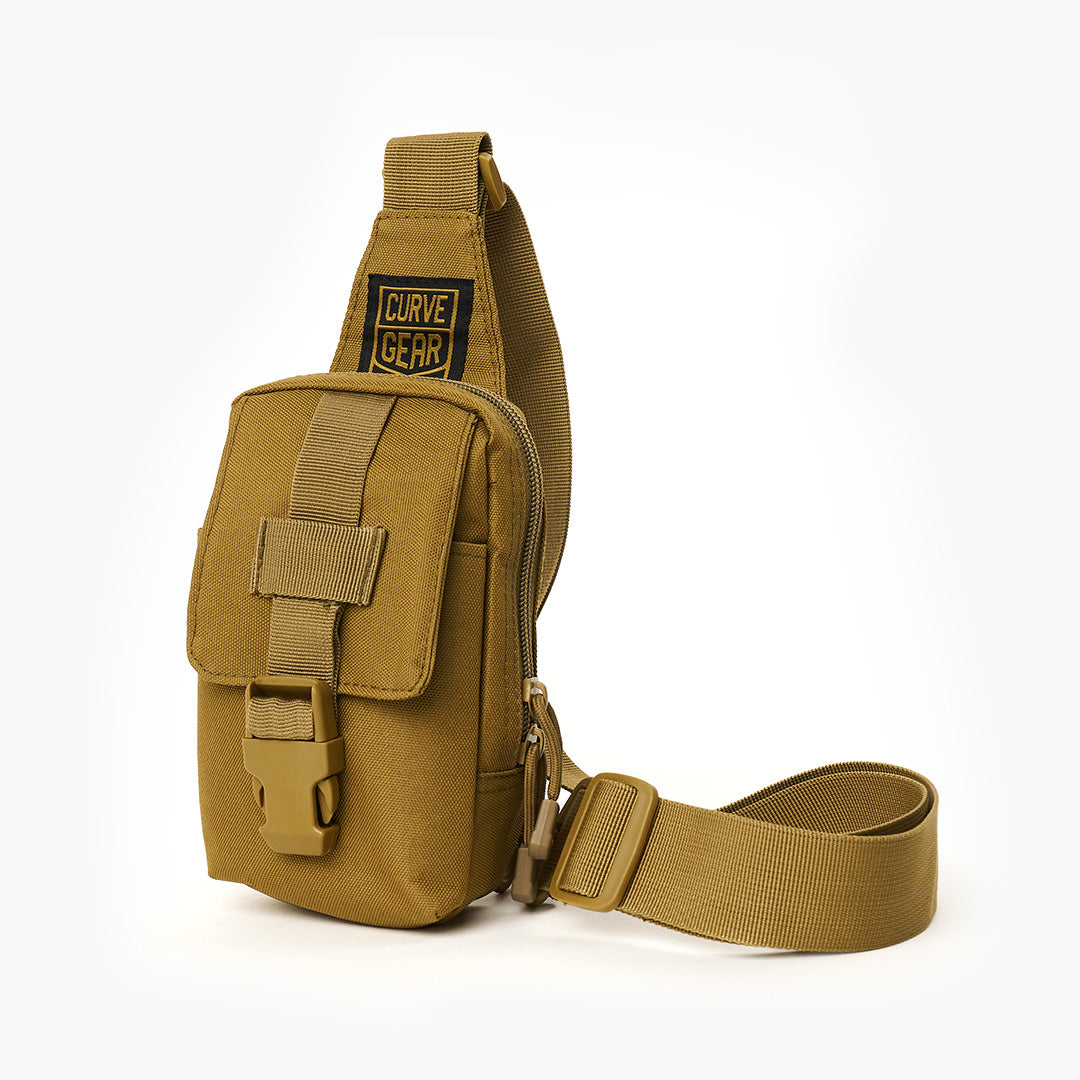 Military Sling Bag Khaki - Bags Curve Gear