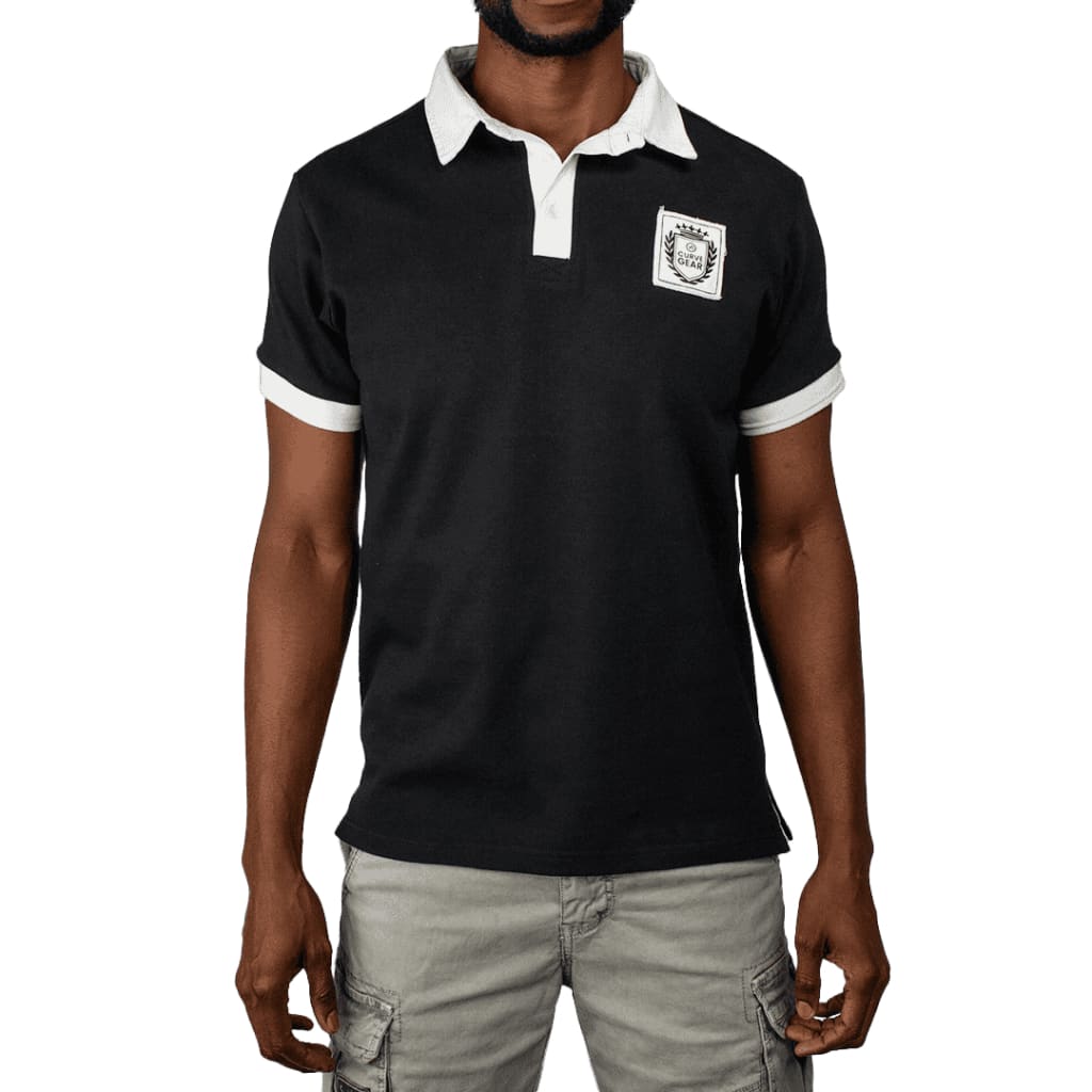 Rugby Polo Shirt Black - Curve Gear