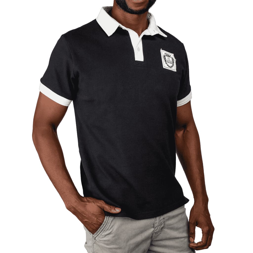 Rugby Polo Shirt Black - Curve Gear