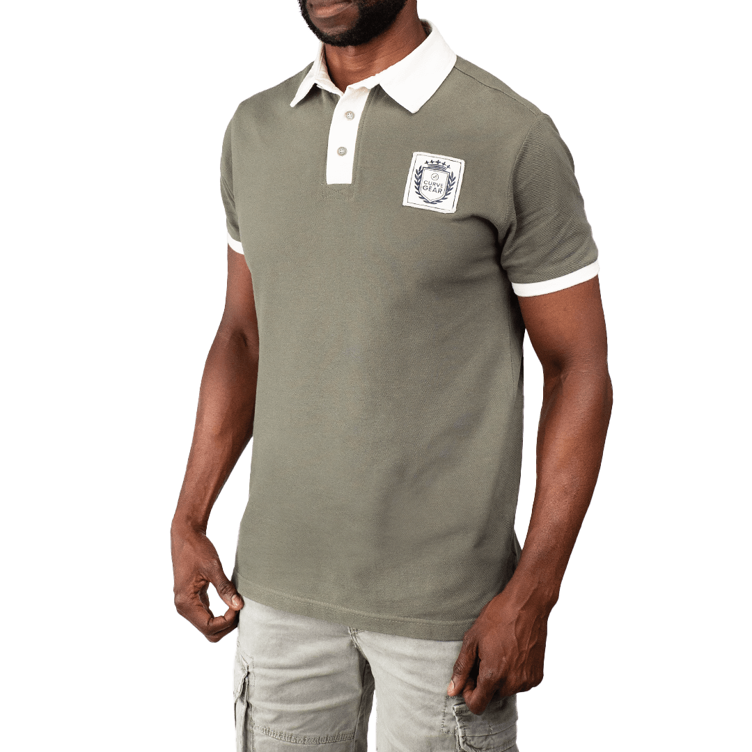 Rugby Polo Shirt Khaki - Curve Gear