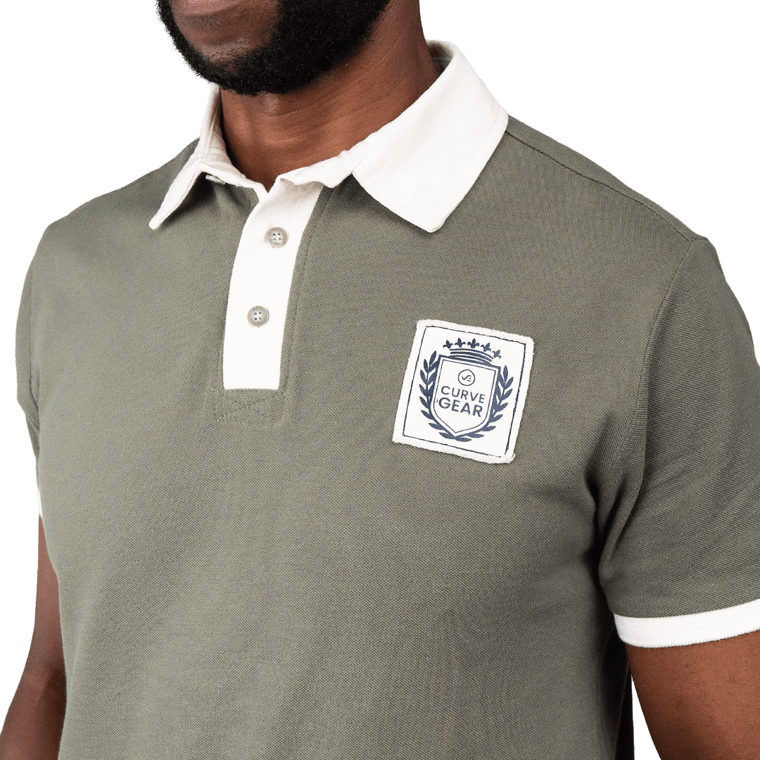 Rugby Polo Shirt Khaki - Curve Gear