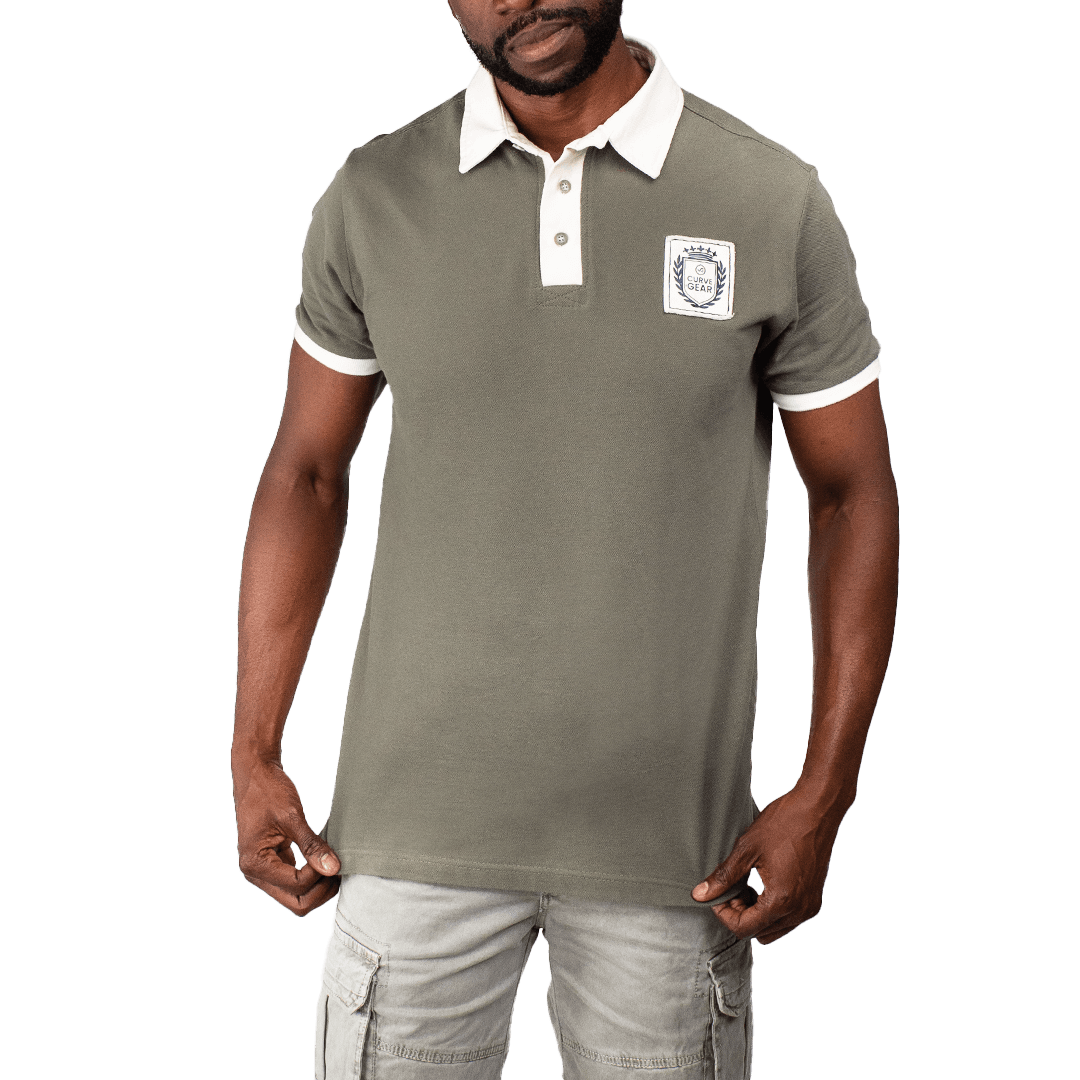 Rugby Polo Shirt Khaki - Curve Gear