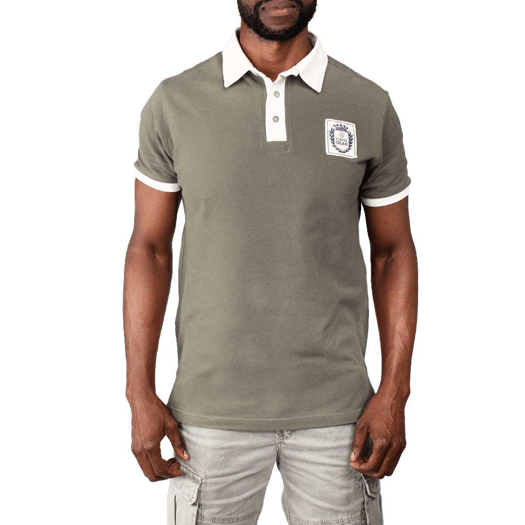 Rugby Polo Shirt Khaki - Curve Gear