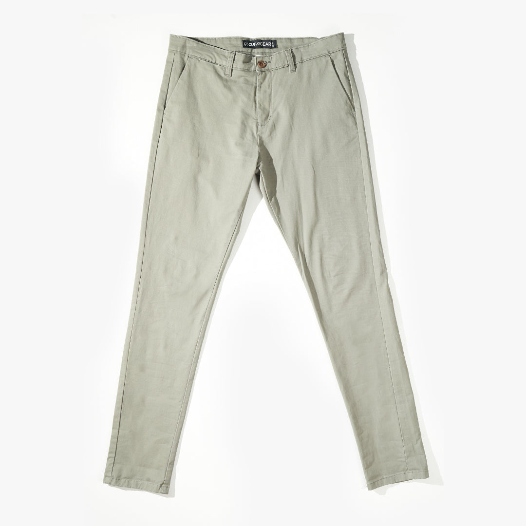 Slim Fit Chinos Grey - Curve Gear