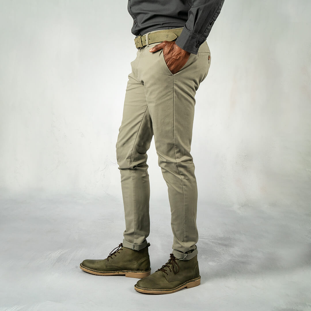 Slim Fit Chinos Grey - Curve Gear