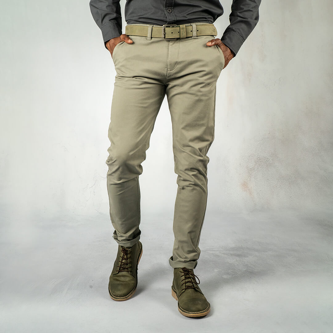 Slim Fit Chinos Grey - Curve Gear