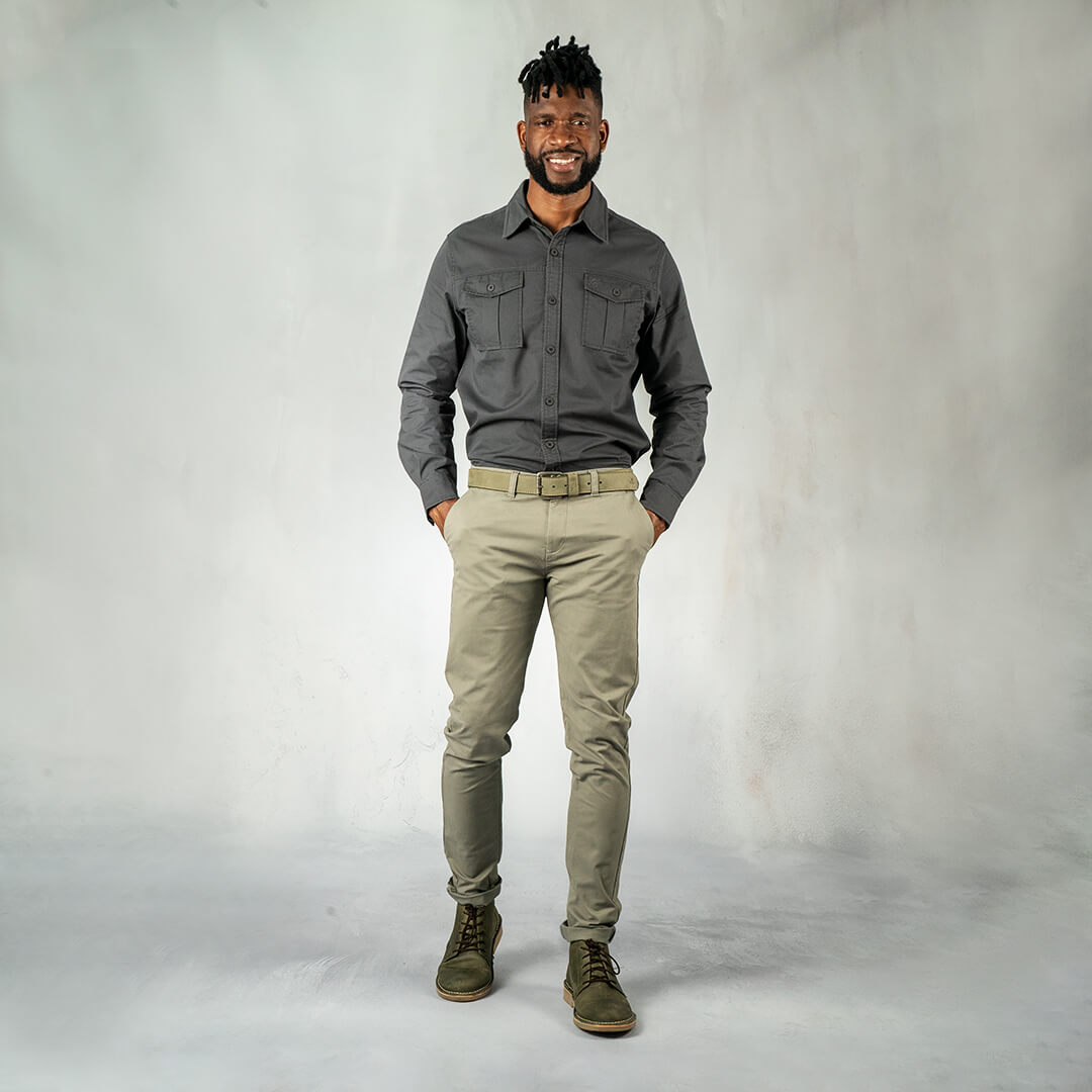 Slim Fit Chinos Grey - Curve Gear