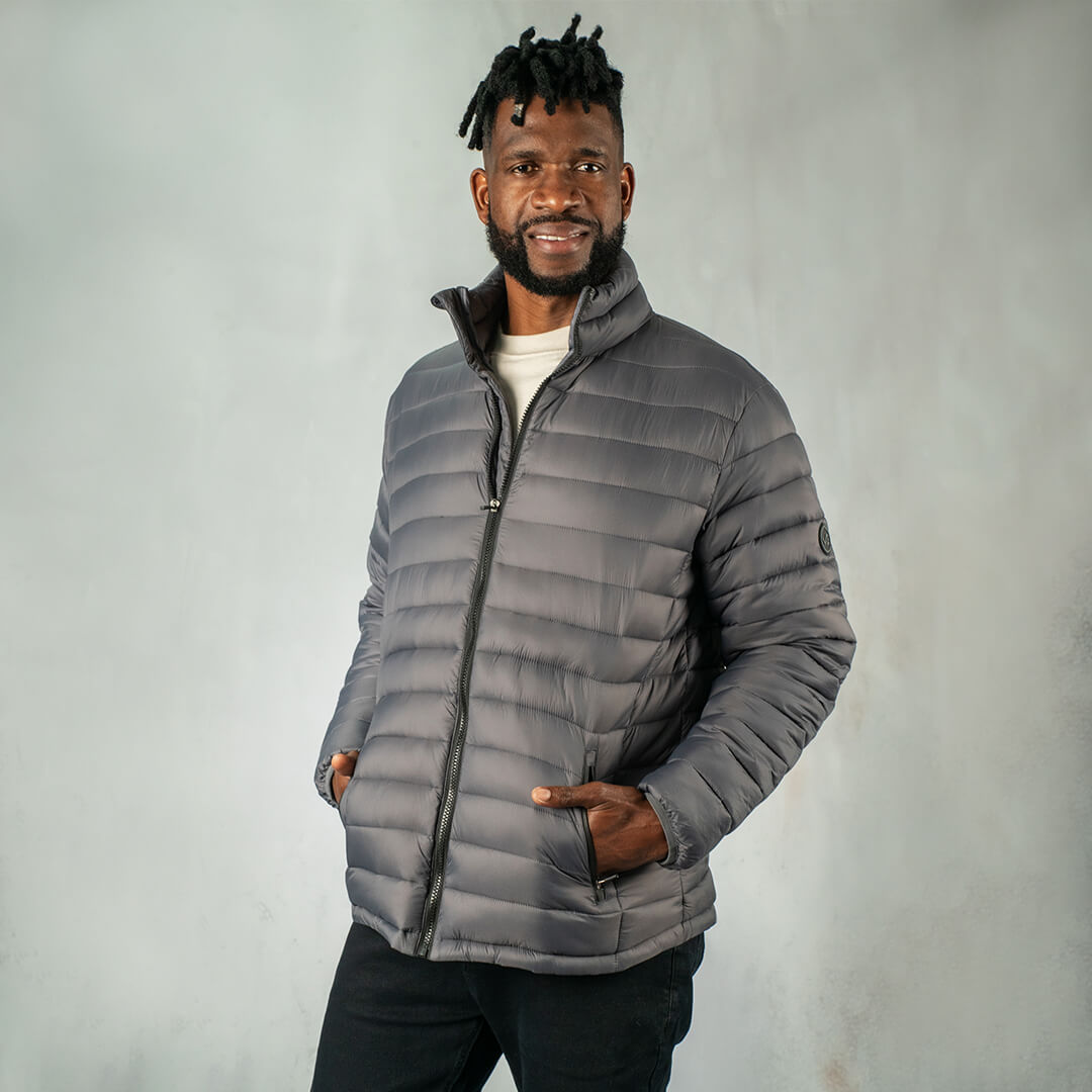 Texco Puffer Jacket Gunmetal Grey - Jackets Curve Gear