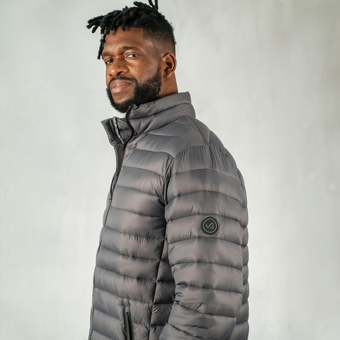 Texco Puffer Jacket Gunmetal Grey - Jackets Curve Gear