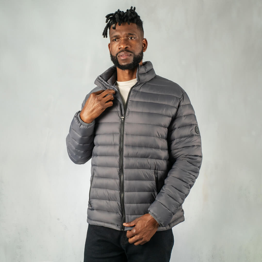 Texco Puffer Jacket Gunmetal Grey - Jackets Curve Gear