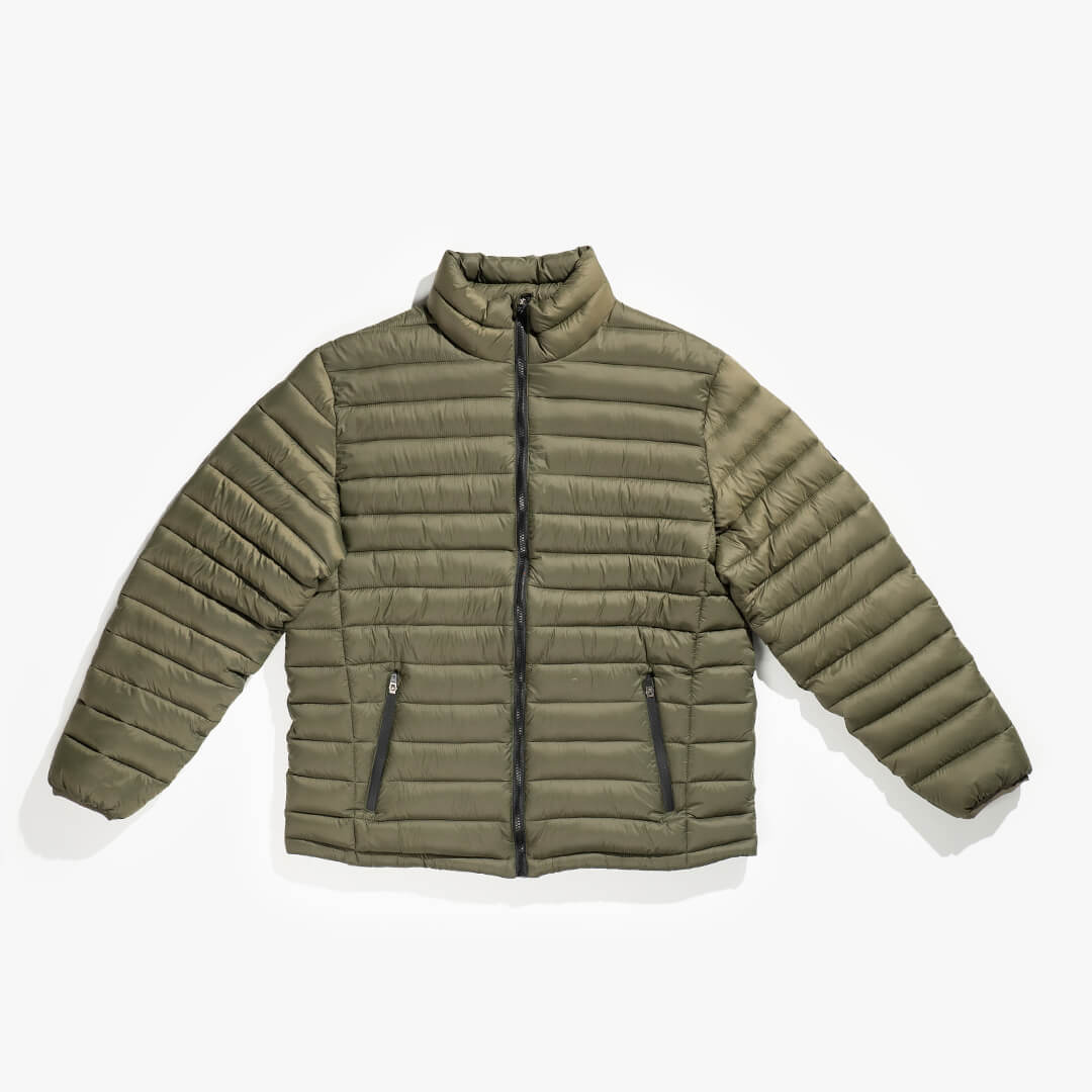 Texco Puffer Jacket Military Green - Jackets Curve Gear