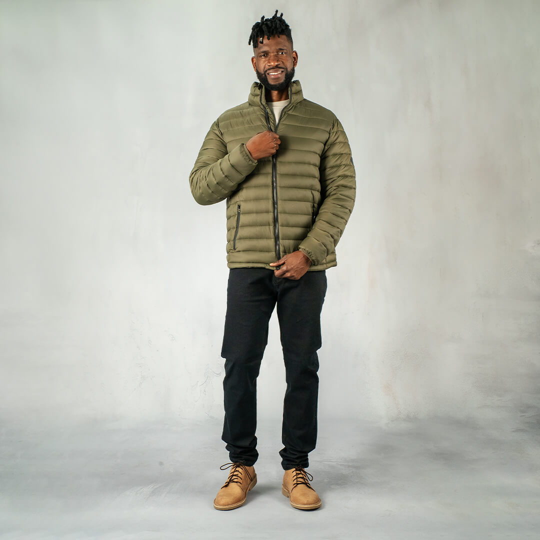 Texco Puffer Jacket Military Green - Jackets Curve Gear