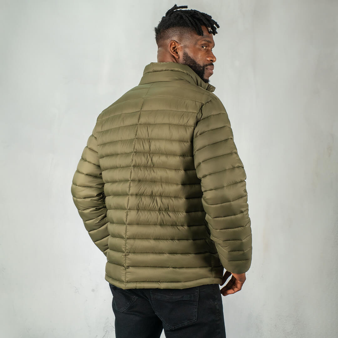 Texco Puffer Jacket Military Green - Jackets Curve Gear