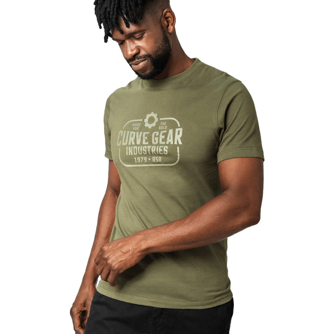 Workwear T-Shirt Olive - T-Shirts Curve Gear