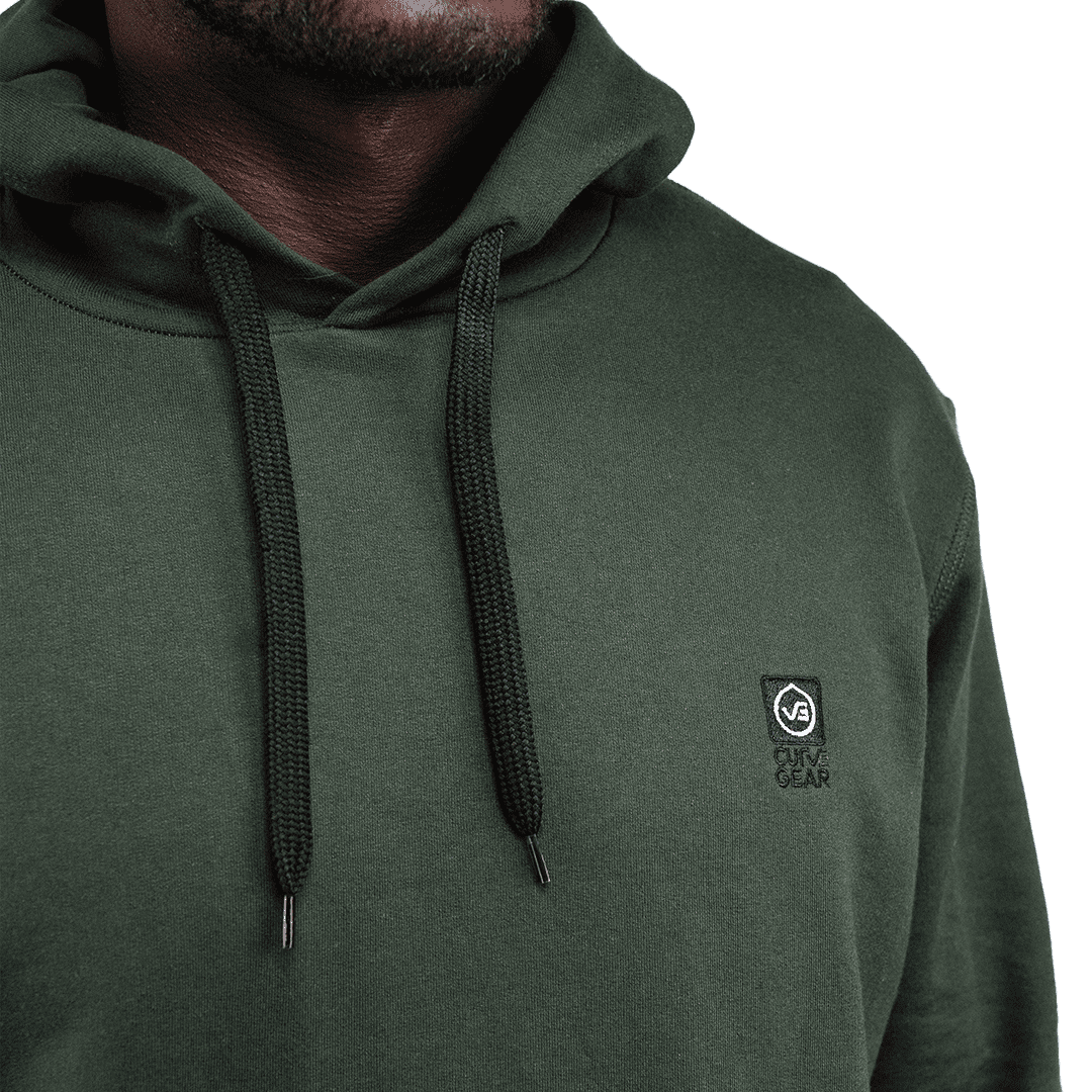 Iron Hoodie Stacked Logo Fatigue - Curve Gear