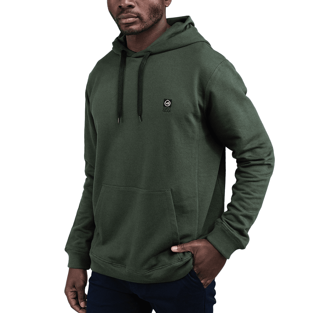 Iron Hoodie Stacked Logo Fatigue - Curve Gear